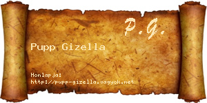 Pupp Gizella névjegykártya