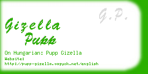 gizella pupp business card